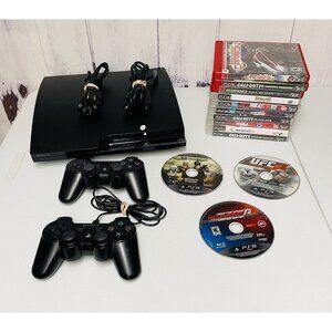 Sony PlayStation 3 PS3 Slim 120GB Console Bundle CECH-2001A Games Bundle Lot